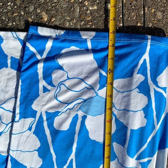 J.McLaughlin Women's Blue Floral Vintage Hawaiian Dress M - Picture 7 of 9